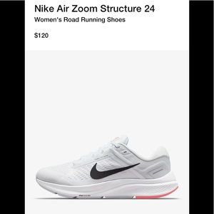 NIKE Air Zoom Structure women’s road running shoes. NEW IN BOX. 6.5
